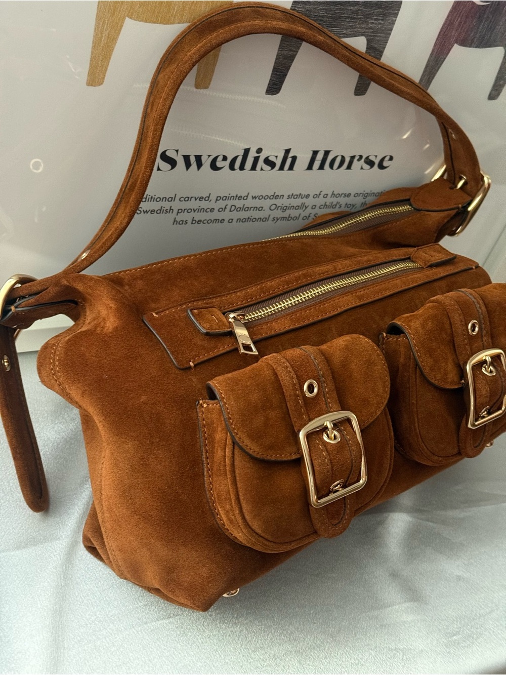 coach Allison Zip Top Shoulder Bag Gold/Warm Brown CFO84 - Picture 5 of 11